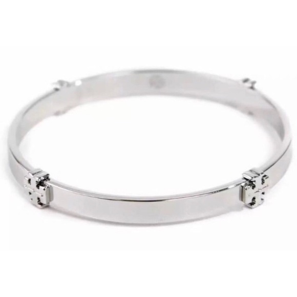 TORY BURCH • Logo Station Bangle Bracelet - Picture 3 of 6